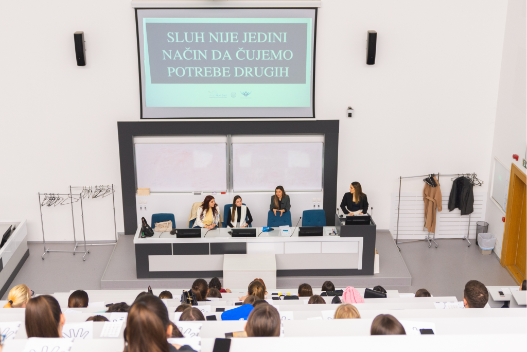 Predavanje održano na Medicinskom fakultetu u Novom Sadu o kulturi i jeziku gluvih osoba iz ugla psihologije.